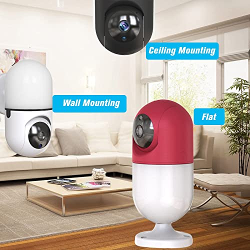 Splenssy Cámara IP inalámbrica 1080P WiFi Cámara vigilabebés PTZ Cámara Interior, grabación de Tarjetas TF, 2 vías de Audio y visión Nocturna para bebés, vigilancia de Personas Mayores