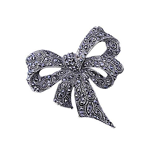 Sprießen Broche De Diamantes De ImitacióN para Damas Vintage, Broche Negro Broche De Broche, JoyeríA De Moda, Accesorios De Vestir, Estilo Elegante como Regalo para Mujer