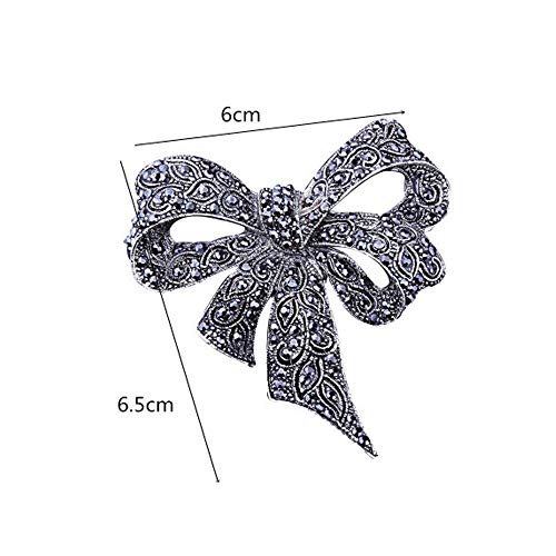 Sprießen Broche De Diamantes De ImitacióN para Damas Vintage, Broche Negro Broche De Broche, JoyeríA De Moda, Accesorios De Vestir, Estilo Elegante como Regalo para Mujer