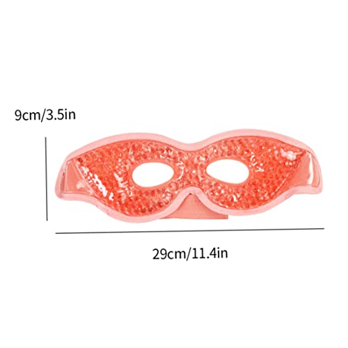 Sraeriot Cubierta De Ojo De Gel Enfriamiento Frío Compress Hot Compress Gel Gel Beads para Ojos Hinchados Círculos Oscuros Dolor De Cabeza Dolor De Cabeza Alivio De Estrés Naranja, Máscaras De Ojos