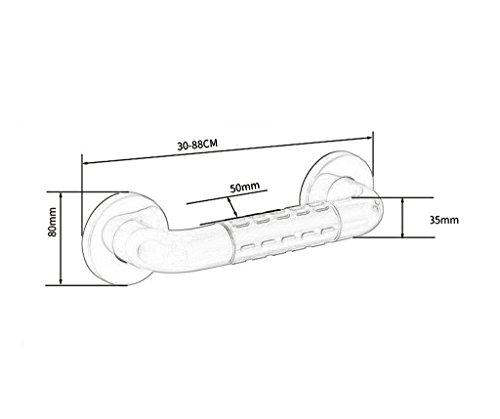 SSHA Asidero ducha Barras de agarre para baño personas mayores personas discapacitadas accesibilidad accesibilidad antideslizante manija inodoro acero inoxidable barandilla barandilla blanco Barandale