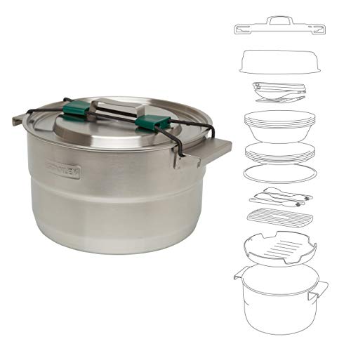 Stanley Adventure Full Kitchen Basecamp Cook Set, Metal, Stainless Steel, 3.5L