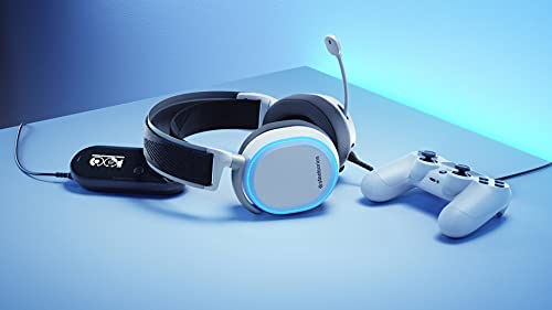 Steelseries Arctis Pro Gamedac - Auriculares De Juego, Sonido De Alta Resolución Certificado, Chip Ess Sabre Dac, Blanco