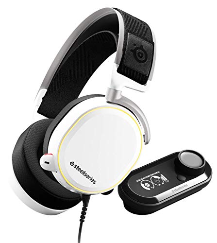 Steelseries Arctis Pro Gamedac - Auriculares De Juego, Sonido De Alta Resolución Certificado, Chip Ess Sabre Dac, Blanco