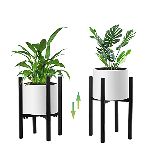 STLOVe Soporte para Plantas de Metal Soporte para Plantas Ajustable Soporte para macetas para Balcones de jardín Interiores y Exteriores (Excepto Plantas y macetas) (Soporte de Planta de Metal)