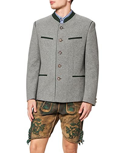 Stockerpoint Jacke Stachus Trachtenjacken, Gris (Hellgrau/Tanne Hellgrau/Tanne), Small (Talla del Fabricante: 48) para Hombre