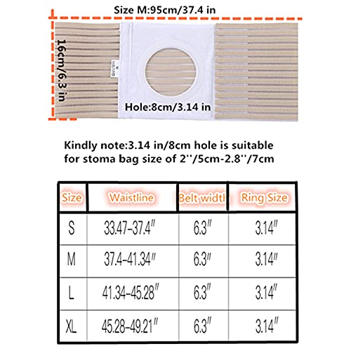 STZJBD Cinturón de ostomía Cinturón de colostomía (Agujero de 8 cm) Soporte de estoma médico Cinturón de Hernia de ostomía Cinturón de Hernia de ostomía(Size:Extra Large,Color:Gris)