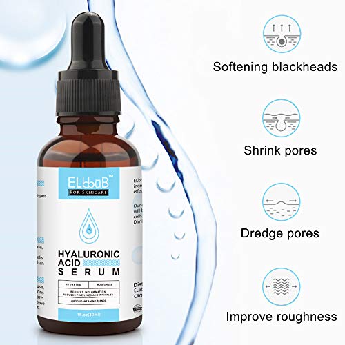 Suero de Ácido Hialurónico 30ml - Vegano, Cruelty-Free, Orgánicopara Eliminar Líneas de Expresión y Arrugas Hidratación Suave y Fácil Absorción Para Rostro y Ojos