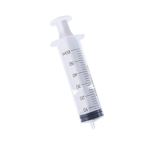 Sumedtec 1 Pieza Jeringa Luer Lock Múltiples Usos Aplicador de Jeringa de Plástico sin Aguja para Laboratorios Científicos Industriales 60 Ml