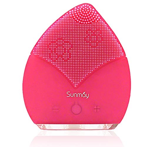 【Sunmay Leaf】SUNMAY Sonico Limpiador Facial y Masajeador, Silicona Orgánica Recargable Waterproof Masaje Facial, Anti-Aging Limpiador de piel y Deep Exfoliator para Facial Polaco y Scrub