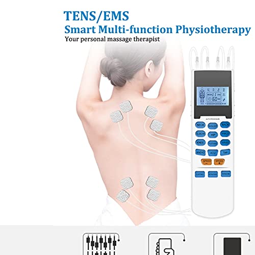 SUOTENG Estimulador Muscular, Fisioterapia de Baja frecuencia 15 Modos 4 Canales Estimulador de músculos eléctricos para masajeador Corporal Dolor Dolor RIE