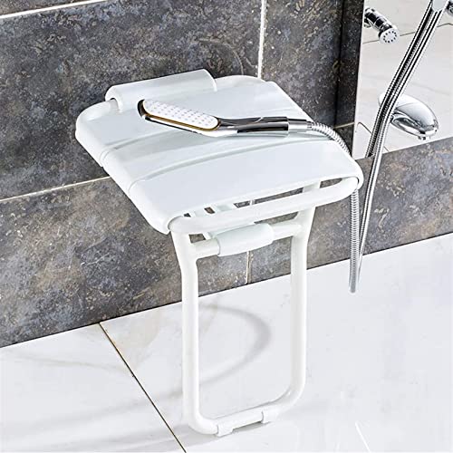 Taburete Baño,Silla o Taburete de baño Taburetes de ducha de pared plegable Plástico montado en la pared Asiento y silla Banco de baño plegable for los ancianos Discapacitados for discapacitados Baño