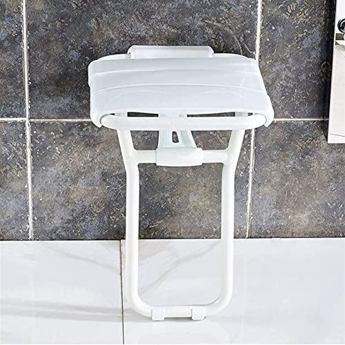 Taburete Baño,Silla o Taburete de baño Taburetes de ducha de pared plegable Plástico montado en la pared Asiento y silla Banco de baño plegable for los ancianos Discapacitados for discapacitados Baño