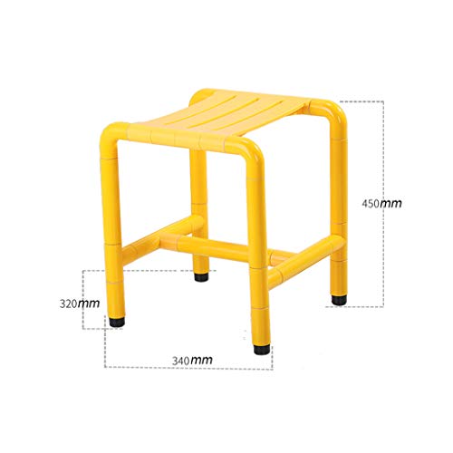 Tarea Pesada Banco de Asiento de baño Taburete De Ducha Acero Inoxidable Asiento de bañera Ayudas de Seguridad para el baño para Ancianos y discapacitados, Carga de 250 kg.