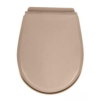 Tatay Tapa WC Universal Olympia, de Termoplástico, Forma Ovalada, Fabricado en España, Beige. Medidas 45,5 x 35,5 cm