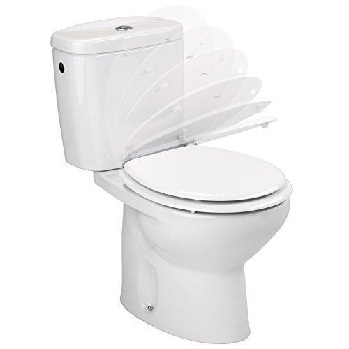 Tatay Tapa WC Universal Viktor, de Madera MDF, Forma Ovalada, Resistente y cálido, Fácil Instalación, Blanco. Medidas 47,5 x 37 cm