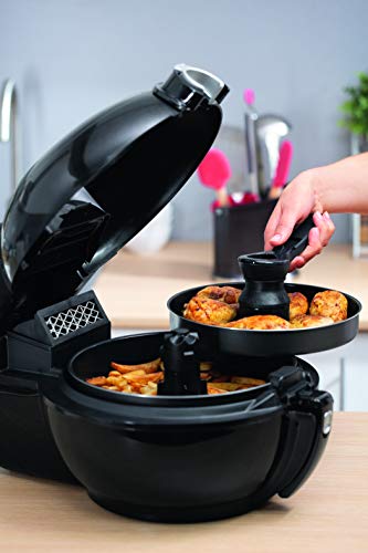 Tefal YV9708 ActiFry Genius XL 2 en 1 - Freidora sin Aceite, Tecnología Dual Motion, Capacidad XL, 9 Programas, Apta para el Lavavajillas para hasta 1,7 kg de Frituras, dos Zonas Cocción, Cocina Sana