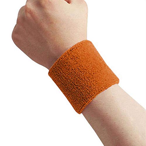 teng hong hui Banda para el Sudor 1x Unisex Tela de Toalla de algodón Pulseras de muñeca/Brace Banda de Sudor de Pulsera Deportivo Tenis Yoga Sudor el Wristband