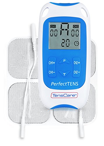 TensCare Perfect Tens - Estimulador muscular, color blanco y azul