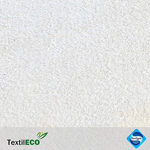 TextilECO Protectores de Colchon. Cubre Colchon Rizo 100% Algodon. Funda Colchon con Cremallera. Transpirable Absorbente Suave Lavable. Bielastic. 2 Unidades Cama 90 x 190/200 cm