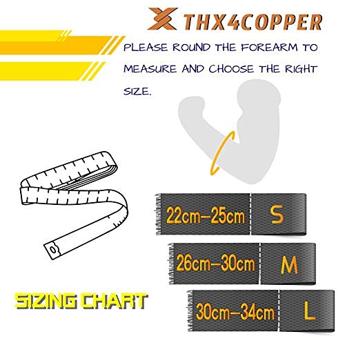 Thx4COPPER Infused - Estabilizador de compresión para antebrazo con silicona para deporte, codo de golfista, codo de tenista, codo ajustable para tendinitis, antebrazo de brazo