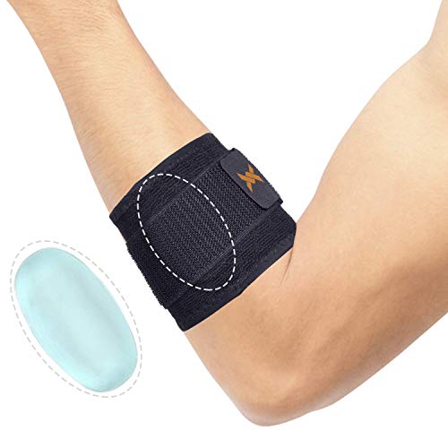 Thx4COPPER Infused - Estabilizador de compresión para antebrazo con silicona para deporte, codo de golfista, codo de tenista, codo ajustable para tendinitis, antebrazo de brazo