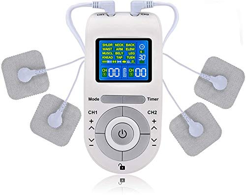 TIANYOU Tens Muscle Stimulator, Ems Massager Massager Massager Acupuntura de Baja Frecuencia Fisioterapia para el Dolor de Alivio Suave y cómodo se ajusta a la piel.