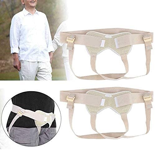 Tipo de estiramiento flexible Inguinal Hernia Cinturón Soporte de la ingle Bolsas de hernia con almohadillas de compresión extraíbles Cinturón de hernia de cintura ajustable para adultos Ancianos Hern