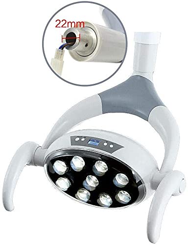 tjz LáMpara Bucal Sin Sombras Dental LáMpara QuirúRgica Sin Sombras con 9 Luces Led, LáMpara Bucal HalóGena Cuadrada De Luz FríA Dental De 22 Mm para Unidad De Dentista Silla Dental