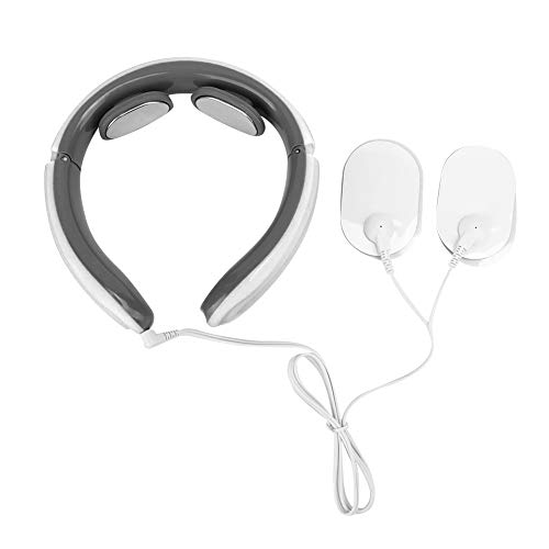 Tnfeeon Masajeador eléctrico de Cuello, Pulso de Calentamiento Vértebra Cervical Cuello Hombro Alivio del Dolor Accesorios para Herramientas de Instrumentos de Fisioterapia(Blanco)