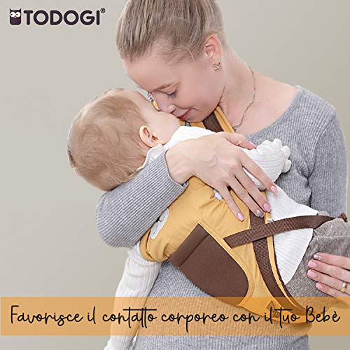 TODOGI Riñonera para bebé multifunción, 10 posiciones en 1, ergonómica, de algodón transpirable y ligero, ajustable, con suave asiento, soporte para cadera y cadera de 0 a 36 meses, diseño de oso