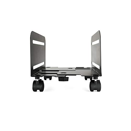 TOOQ UMCS0004-B - Soporte de Suelo con Ruedas para CPU, Metálico, Color Negro