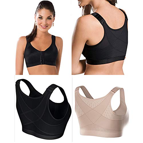 TOPCL Sujetador corrector de postura, para mujer, inalámbrico, soporte de espalda levantar, sujetador de yoga, ropa interior, cómoda correa chaleco, negro, Small