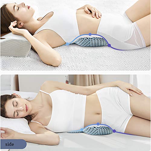 TOPY Almohada para Inferior Lumbalgia Alivio Dormir, Suave Triángulo Lumbares Asiento Apoyo Cadera La Ciática Embarazo Cintura Durmiente Lateral Almohadilla De Cama-a