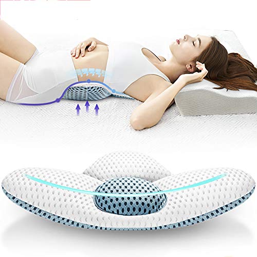 TOPY Almohada para Inferior Lumbalgia Alivio Dormir, Suave Triángulo Lumbares Asiento Apoyo Cadera La Ciática Embarazo Cintura Durmiente Lateral Almohadilla De Cama-a