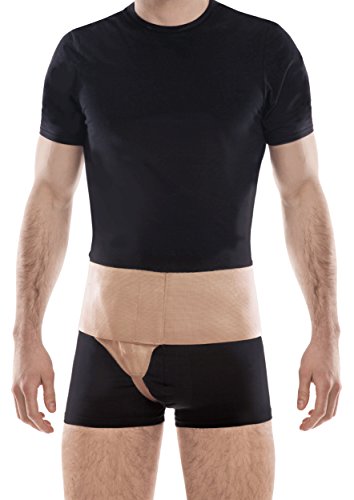 TOROS-GROUP Cinturón para Hernia Inguinal Para los Hombres - Cinturón para Hernia Crural para Mujeres - Braguero Hernia Inguinal Lado Derecho -Apoyo en la hernia inguinal - Right X-Small Beige