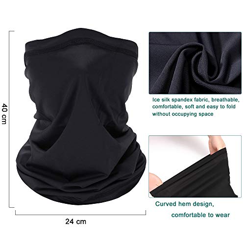 TOWNCAT Bandana para la Cabeza, pasamontañas de protección Solar Multifuncional contra Rayos UV, Gorro elástico, redecilla Transpirable, para Acampar, Correr, Motociclismo (Camuflaje negro)