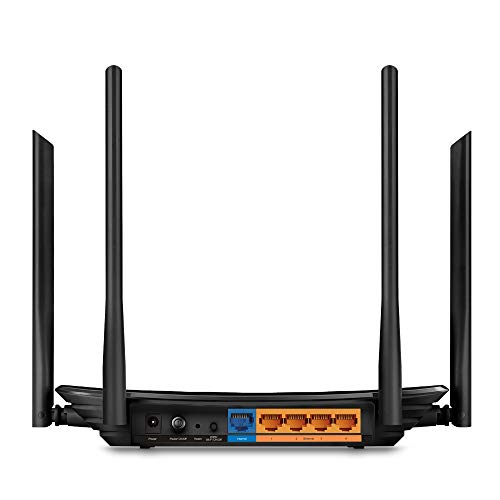 TP-Link Archer C6 - AC1200 Router inalámbrico Gigabit, WiFi MU-MIMO de Banda Dual, Modo Multi, 4 Antenas, 4 Puertos LAN de 1000/100/10 Mbps, 1 Puerto WAN de 1000/100/10 Mbps