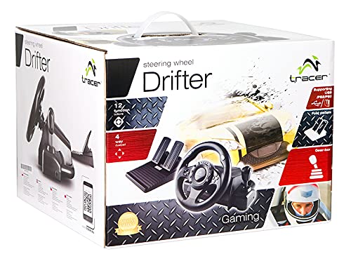 Tracer - Volante Trajoy 34009 Drifter USB compatible con PlayStation 2 y 3