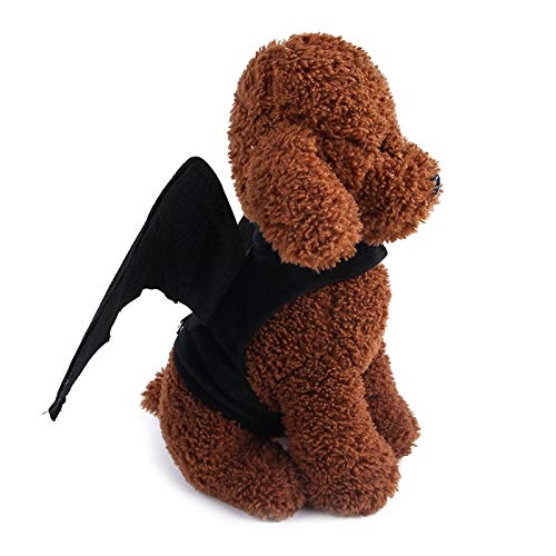 Traje De Gato Disfraces De Halloween For Perros Mascotas Plegable Alas De Murciélago Vampiro Negro Vestido De Suposición Linda De Halloween Del Perro Casero Hasta Vestirse Apoyos Víspera de Todos los