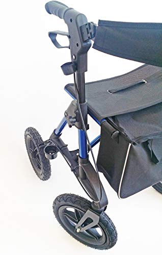 Trendmobil Silva - Andador plegable con soporte para bastón y bolsa de la compra con neumáticos