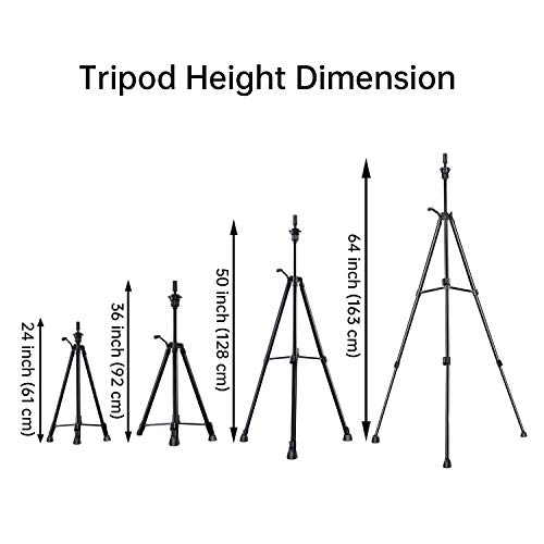 Tripode Cabeza Peluqueria, DanseeMeibr Plus Ajustable (24-64 Pulgada) Soporte de trípode antideslizante de Aluminio, Cabeza de trípode Soporte para cabeza Maniqui Peluqueria con Bolsa de Transporte