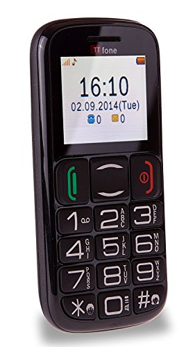 TTfone Mercury 2 TT200 - Teléfono móvil Libre (básico para Mayores, con Botones Grandes, con Base de Carga) Color Negro