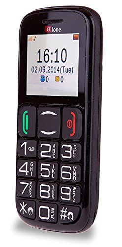 TTfone Mercury 2 TT200 - Teléfono móvil Libre (básico para Mayores, con Botones Grandes, con Base de Carga) Color Negro