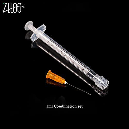 Tubo de plástico de 1 ml/cc con cabezal de 25 G-25 mm, desechable, paquete independiente, fácil de usar (20 unidades).