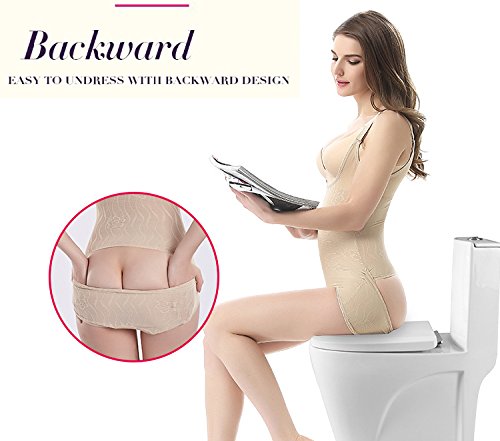 Tuopuda Body Faja Reductora Mujer Abdomen con Gancho,cómodo y Ligero Corsé Faja para presumir de Buena Figura sin Costuras (M (Waist 20.3-21.8 Inch), Beige)