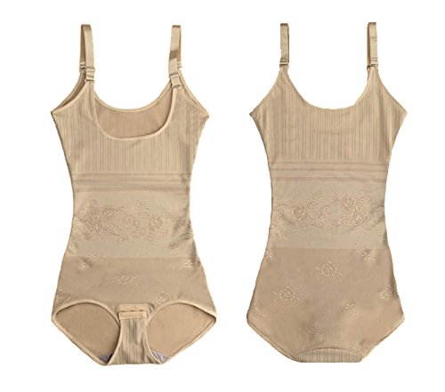 Tuopuda Body Faja Reductora Mujer Abdomen con Gancho,cómodo y Ligero Corsé Faja para presumir de Buena Figura sin Costuras (XL (Waist 23.8-28.9 Inch), Beige)