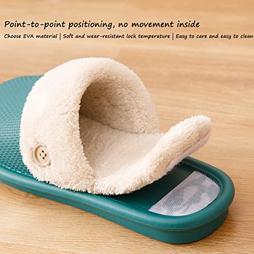 Tyfiner Mujeres Zapatillas Casa Hombres Pantuflas Forro Pelusa Caliente Zapatos de jardín Impermeable Slippers Interior y Exterior,Púrpura,38/39 EU