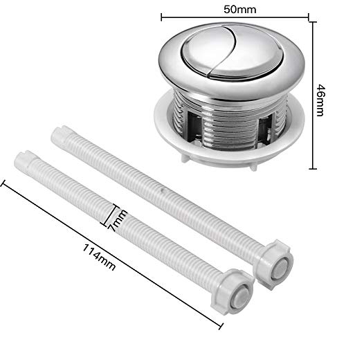 UBERMing 2 Piezas Botones de Doble Descarga para Inodoro, 38mm Estándar Botones del Tanque del Inodoro para Tanque de Inodoro Botones de Descarga para Inodoro Repuesto Accesorios de Baño Closestool