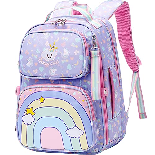 UKKD Mochila Escolar Mochila De La Escuela De La Escuela De La Escuela Linda De La Colonia Grande Mochila Impermeable Bagpack del Arco Iris Bolsas De Libro Dulce para Las-Style 2 Pink